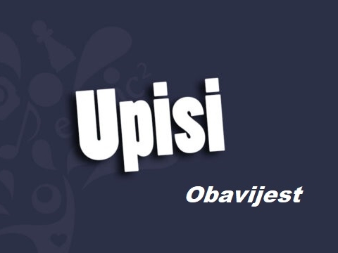 Obavijest o e-upisima